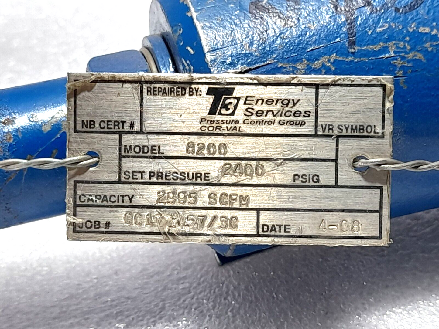 Taylor 82E0251511 T3 Energy 8200 Pressure Relief Valve 82E0251515 Set 2400 PSIG