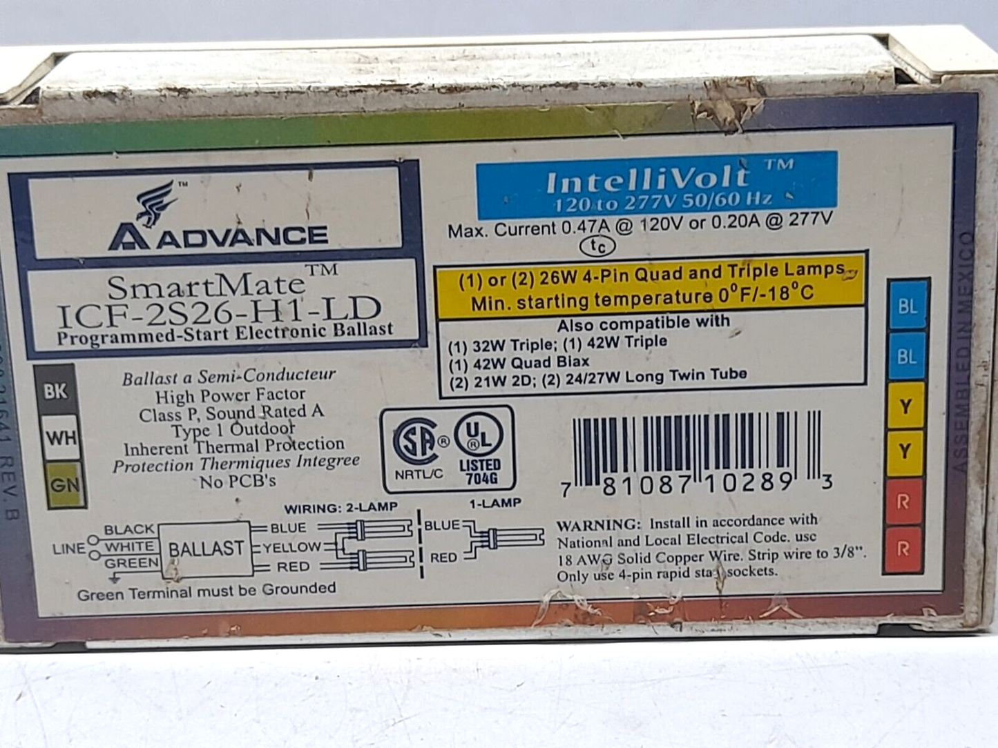 Advance SmartMate ICF-2S26-H1-LD Programmed Smart Electronic Ballast
