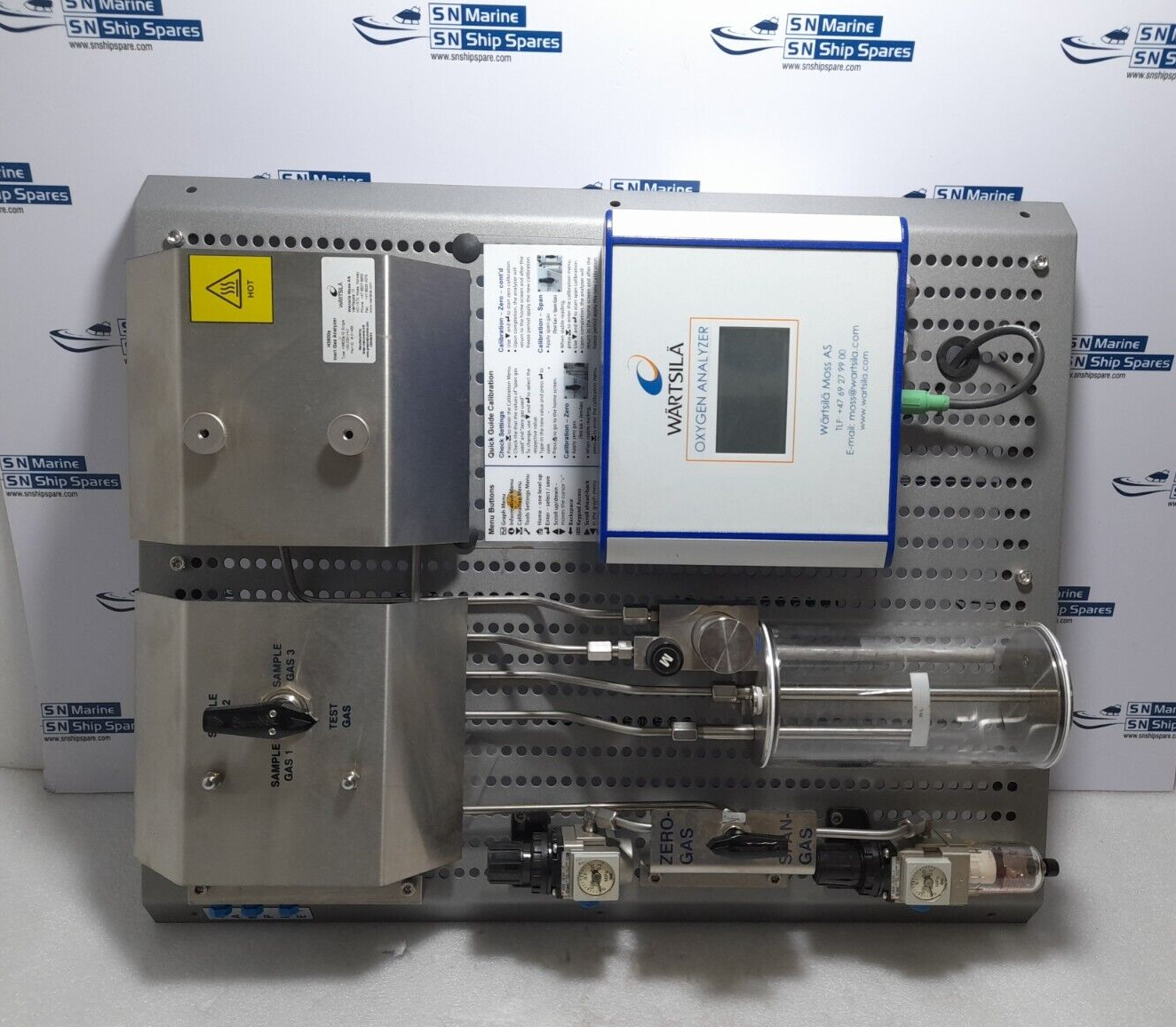Wartsila 350753 N9374-014 Oxygen Analyzer Panel Hamworthy SN53-10 G36 H3600a