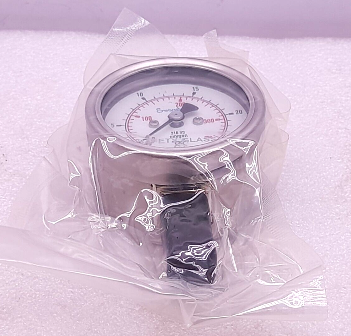Swaglok PGI-63S-PG25-LAQ1-ABN Pressure Gauge 0-25 Bar 0-360 PSI PGI-63S-PG25-LAQ
