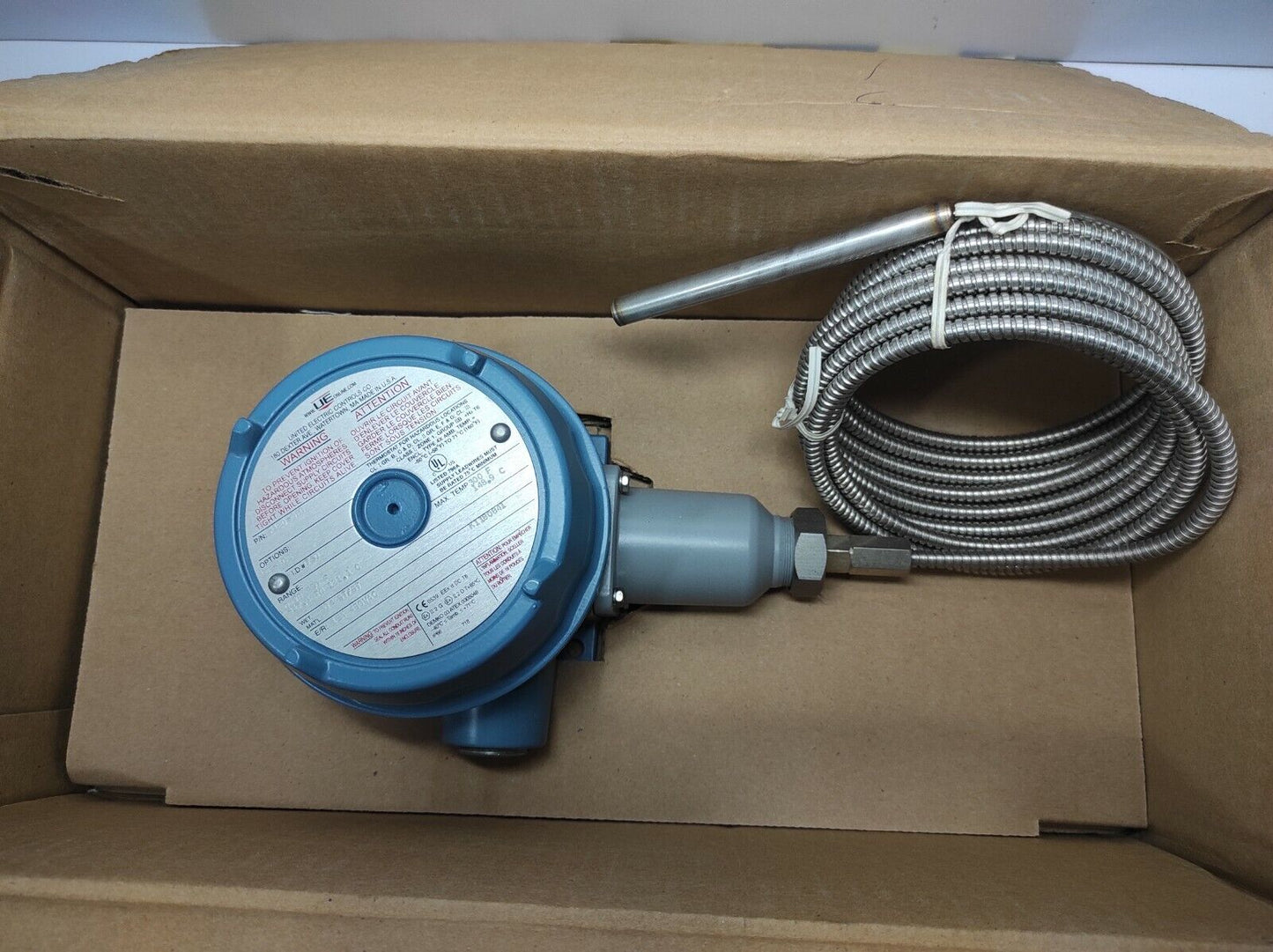 United Electric F120-6BS Temperature Switch Option 10S-10S Operating Range 0to25