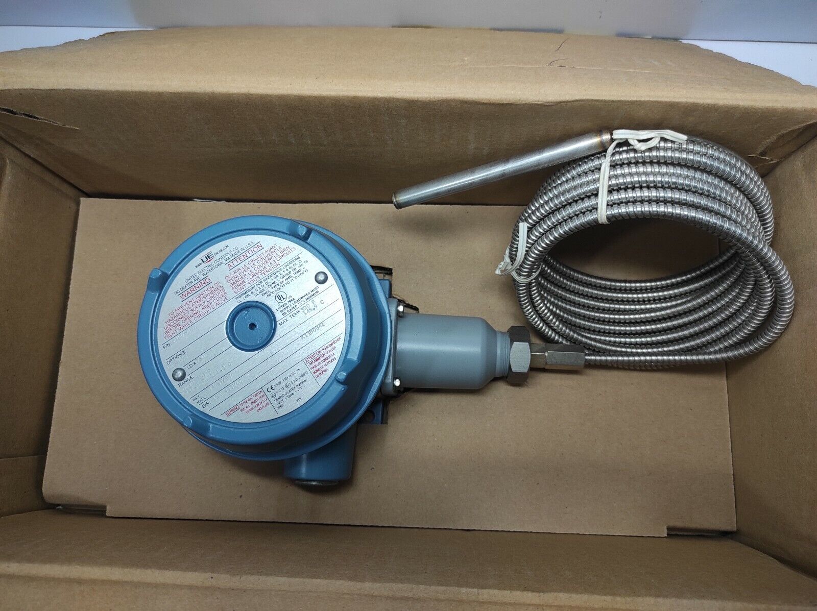 United Electric F120-6BS Temperature Switch Option 10S-10S Operating Range 0to25