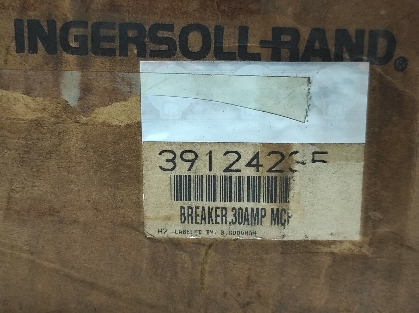 Westinghouse HMCP030H1 Ingersoll Rand 39124235 Circuit Breaker 30Amps 3Pole 600V