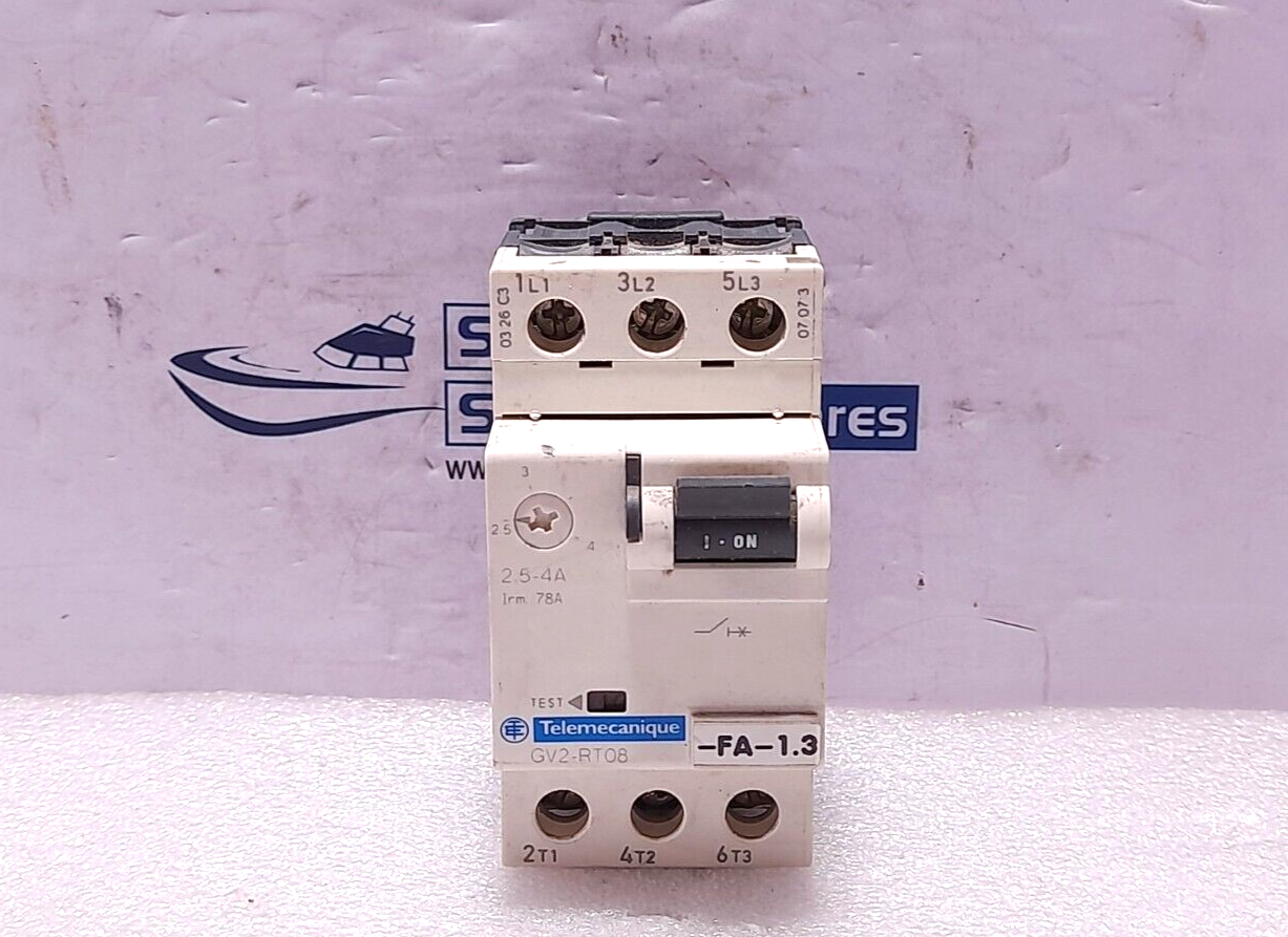 Telemecanique GV2-RT08 Motor Circuit Breaker 2.5-4A Uimp: 6kV 50/60Hz