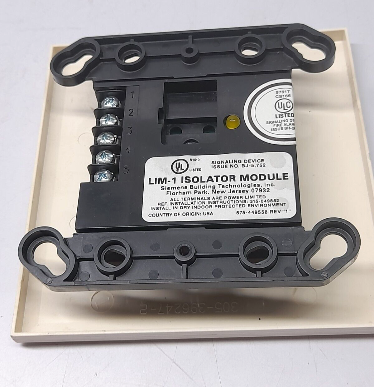 Siemens LIM-1 Line Isolator Module 500-892361 Short Circuit Line Isolator Module