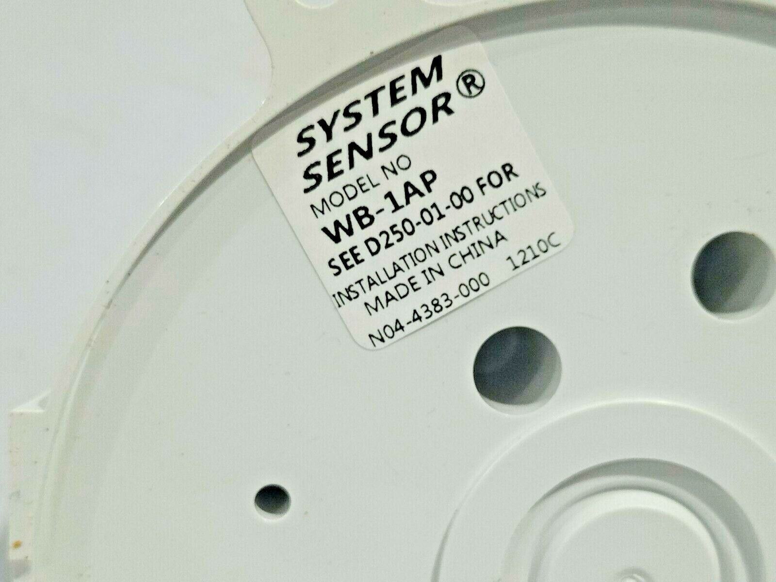 System Sensor WB-1AP Wet Base Shroud Notifier WB1AP
