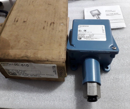 United Electric H100-610 Pressure Switch 75to1000Psi 5.2to68.9bar 15A 480 vac 