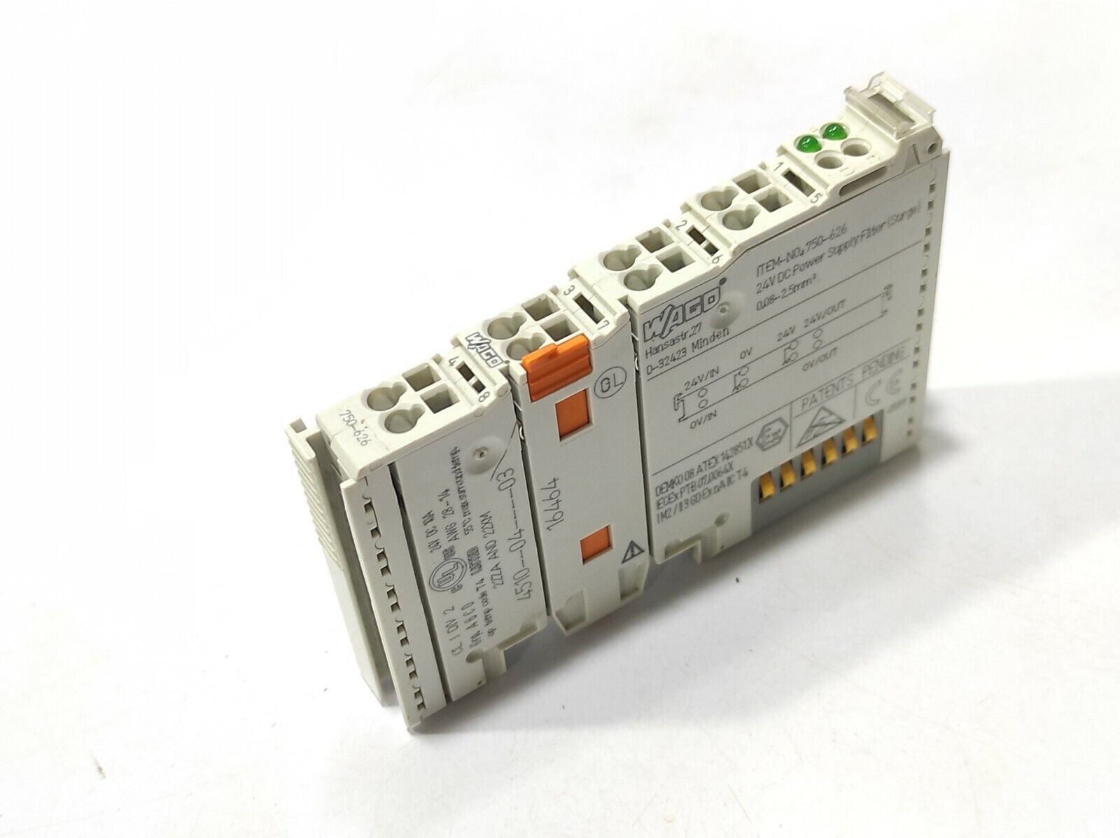 Wago 750-626 Supply Filter Module 750626 24V DC Power Supply Filter (Surge)