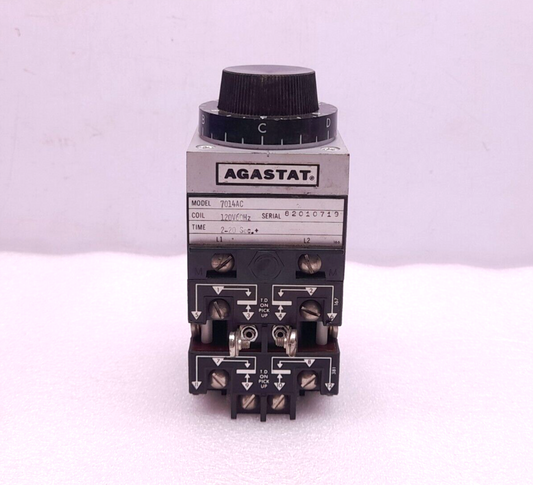 Agastat 7014AC Time Delay Relay 120V 60Hz 2-20 Sec
