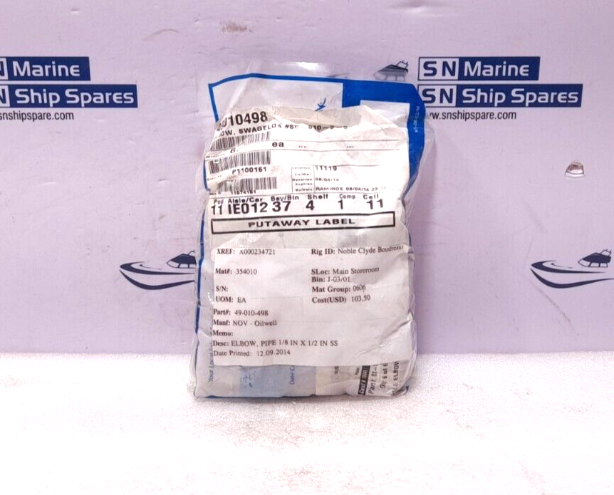 Swagelok SS-810-2-8 NOV 49-010-498 Pipe Elbow - 6PCs/Lot