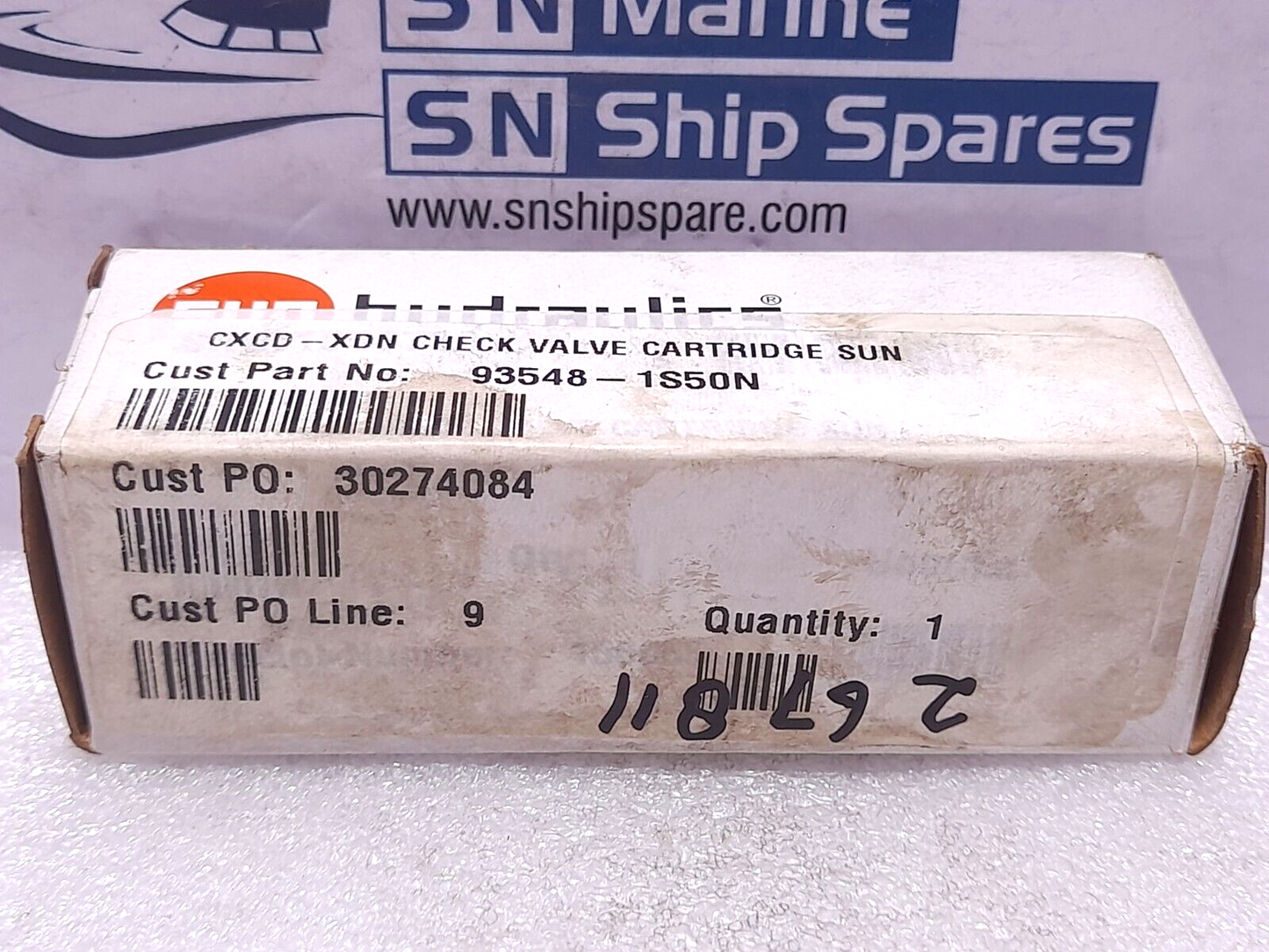 Sun Hydraulic CXCD-XDN Cartridge Check Valve