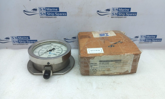 Stewart SBG-634GF-DIN-100-1/4IN BSP-60.0 Pressure Gauge 100MM Dial 0-60KPA