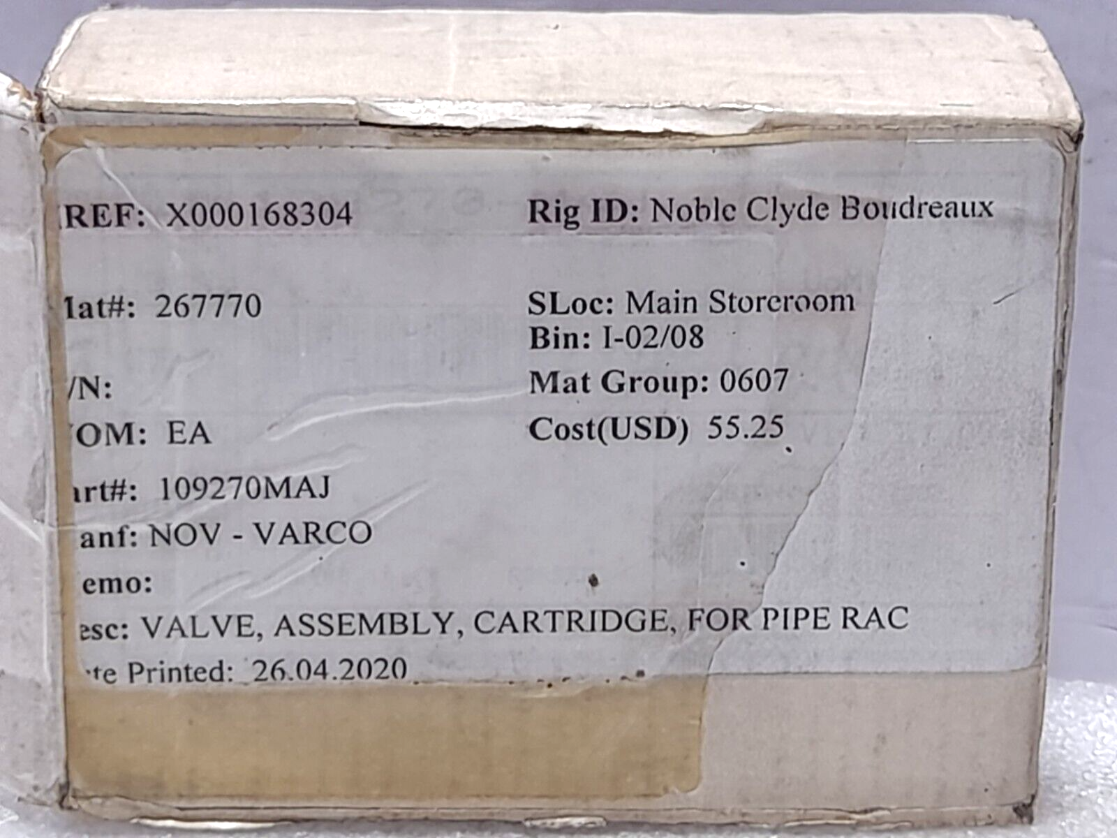 Sun Hydraulics MAJ Valve Block NOV 109270-MAJ Cartridge Valve Assembly