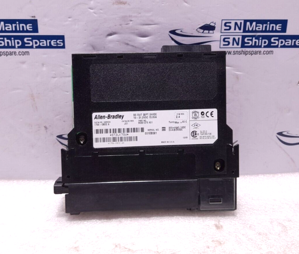 Allen Bradley 1756-OB32 Ser A DC Output Module DC Out 32PT 24VDC 10-31.2VDC 15.6