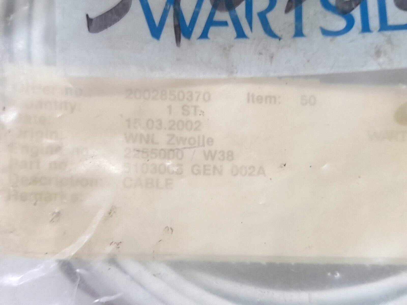 Wartsila 5103005 GEN 002A Cable