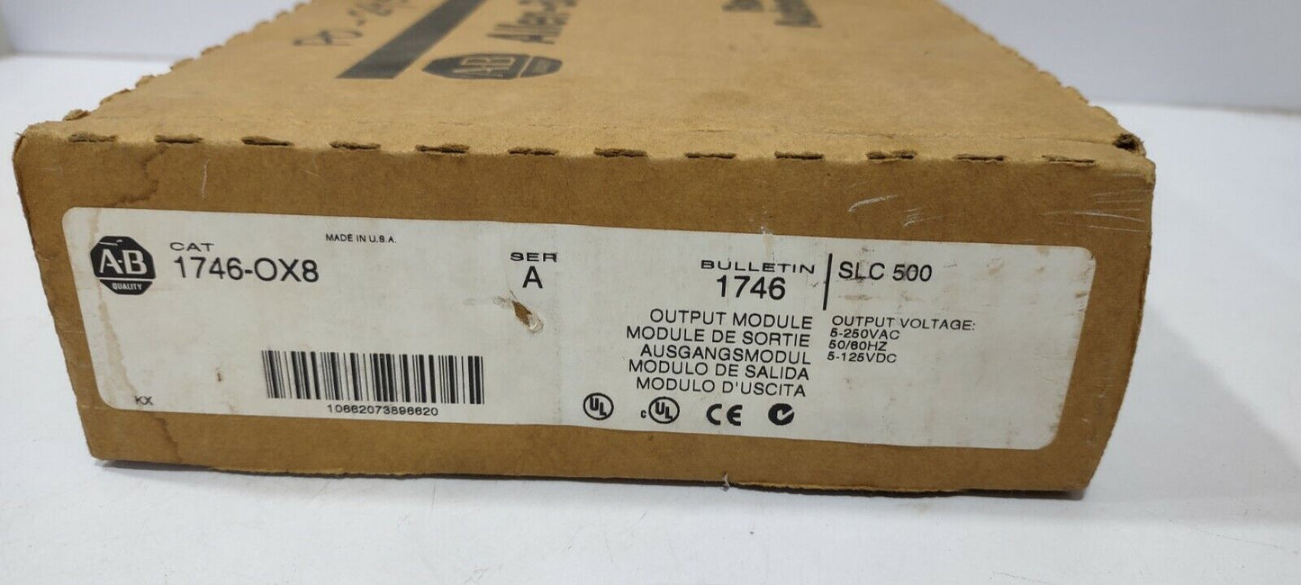 ALLEN BRADLEY 1746-OX8 OUTPUT MODULE SLC 500 SER-A 1746OX8