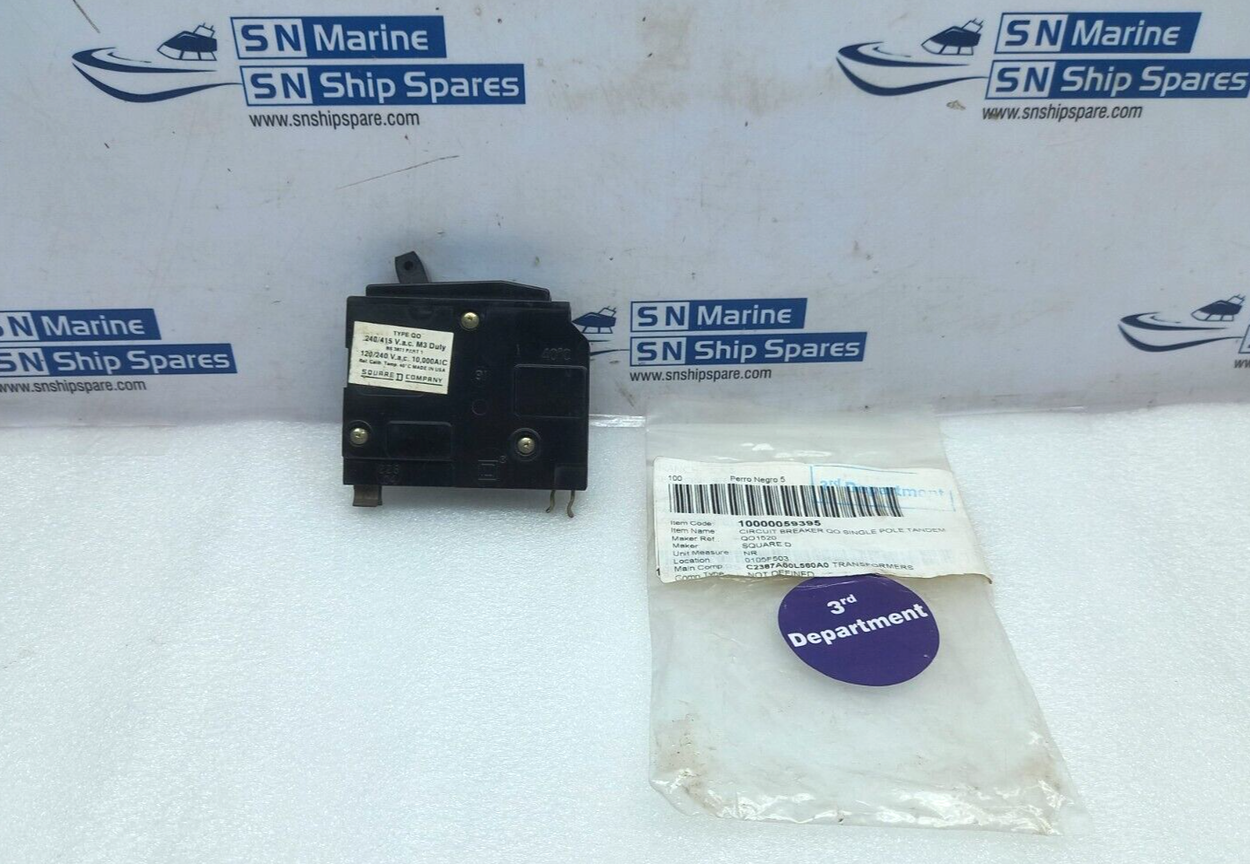 Square D QO1520 Single Pole Circuit Breaker 240/415 V.a.c