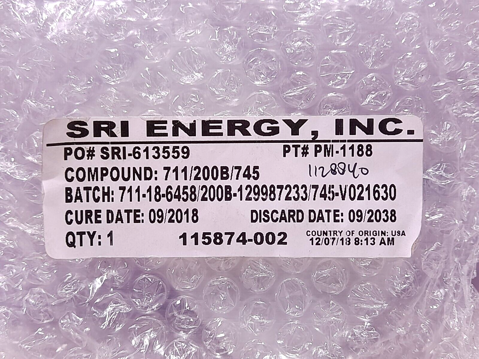 SRI Energy PM-1188 Seat Seal Assembly PM1188