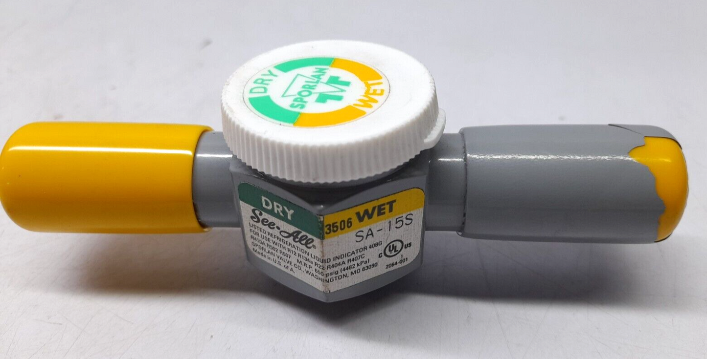 Sporlan See All SA-15S Moisture & Liquid Indicator M.R.P. 650 PSIG 4482 kPa