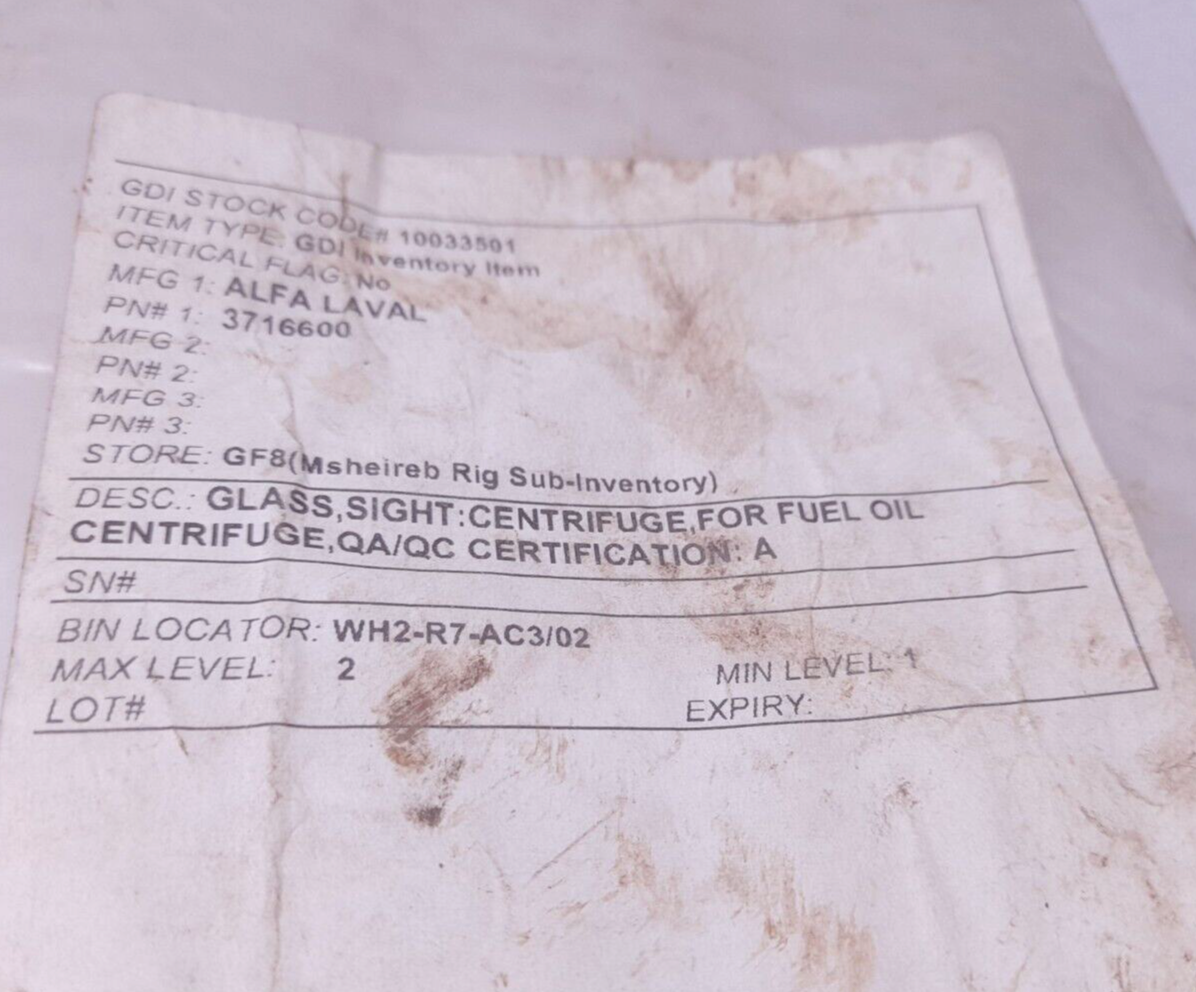 Alfa Laval 3716600 Sight Glass