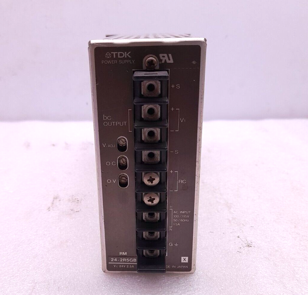 TDK 24-2R5GB Power Supply Input 100/115V 50/60Hz 1.5A V1 24V 2.5A
