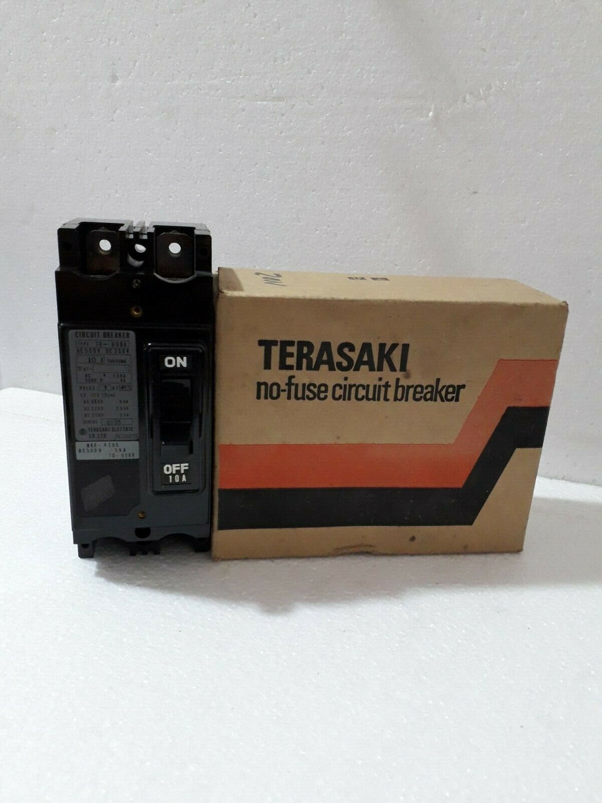 Terasaki TO-60BA 2Pole 10A AC500V DC250V Circuit Breaker On/Off Switch
