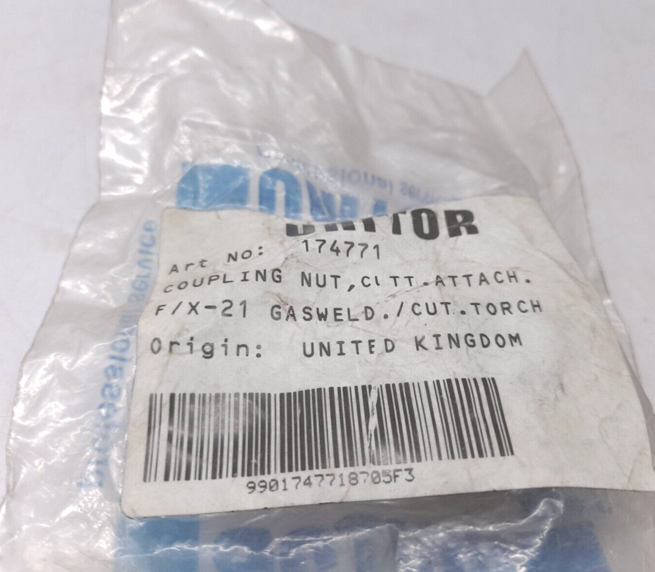 Unitor 174771 Coupling Nut Cl TT Attach F/X-21Gasweld./Cut. Torch