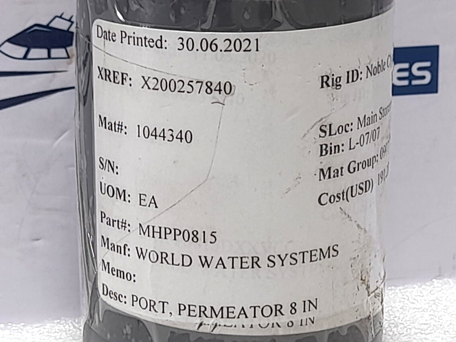 World Water Systems MHPP0815 Premeator Port 8In