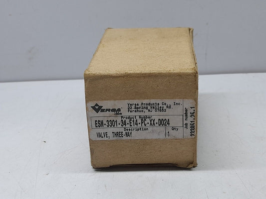 Versa ESM-3301-34-E14-PC-XX-D024 Three Way Solenoid Valve Max-Min 150-0 PSI 0.3M