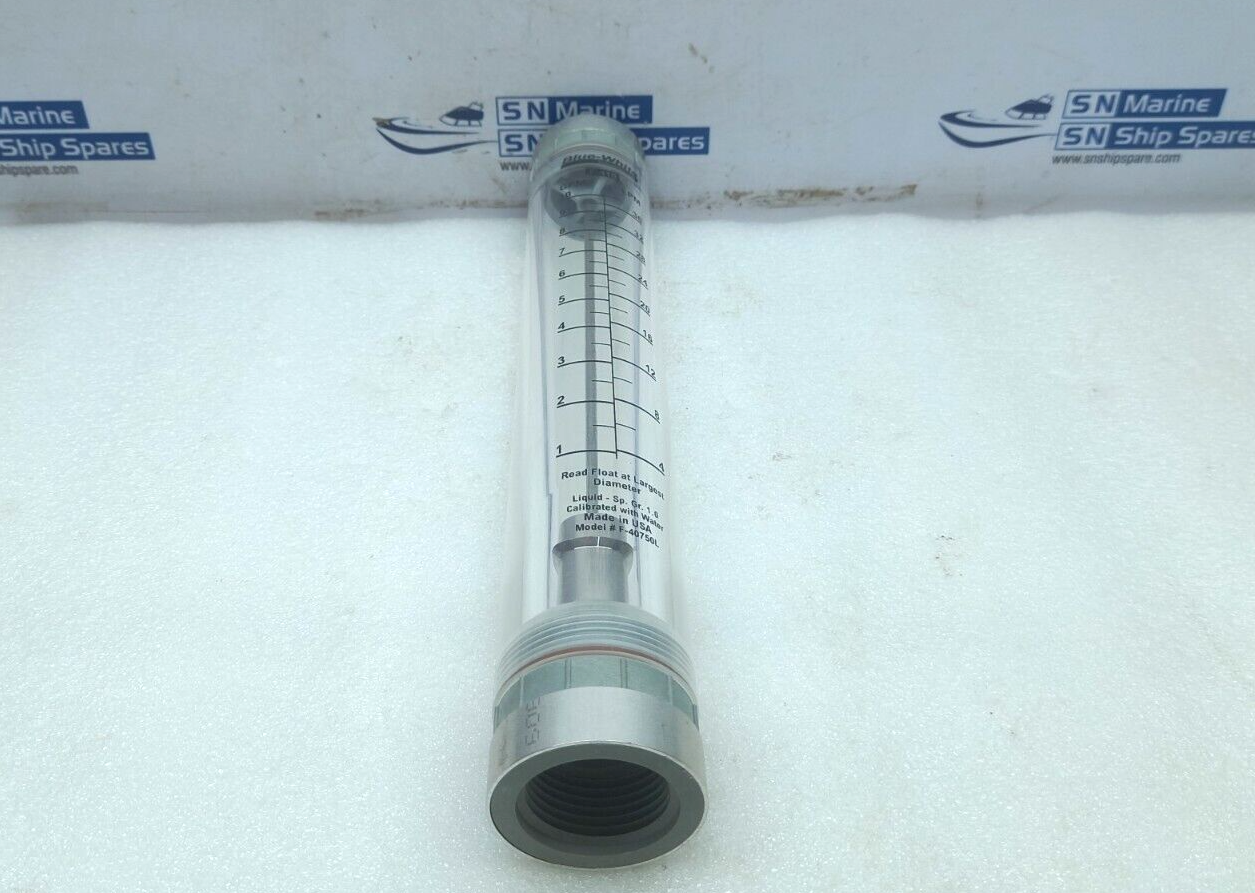 Blue White F-40750LN-16 Flow meter inline 01-10 GPM 1” FNT
