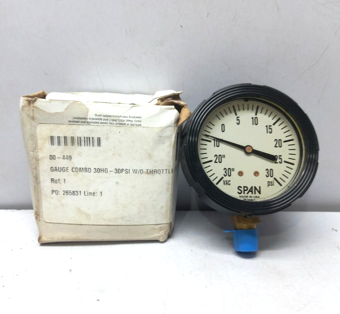 SPAN 0-30” 0-30 PSI 00-449 Gauge Combo 30HG-30PSI