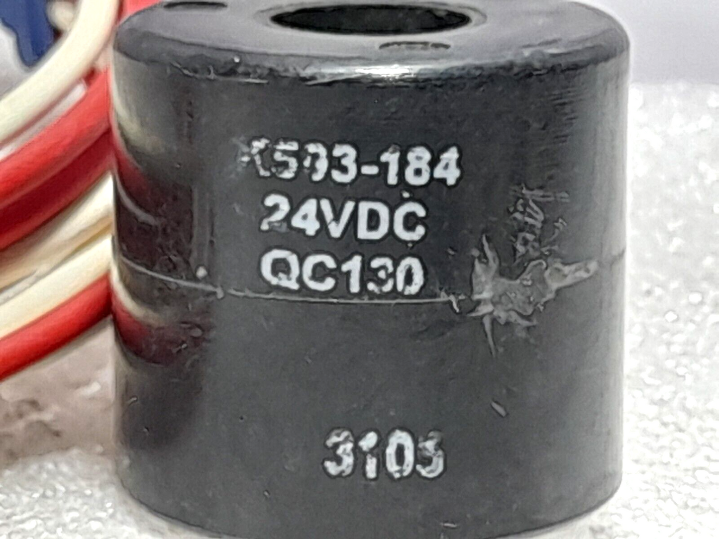 Parker Schrader Bellows K593-184 Coil 24VDC QC130 Solenoid Valve