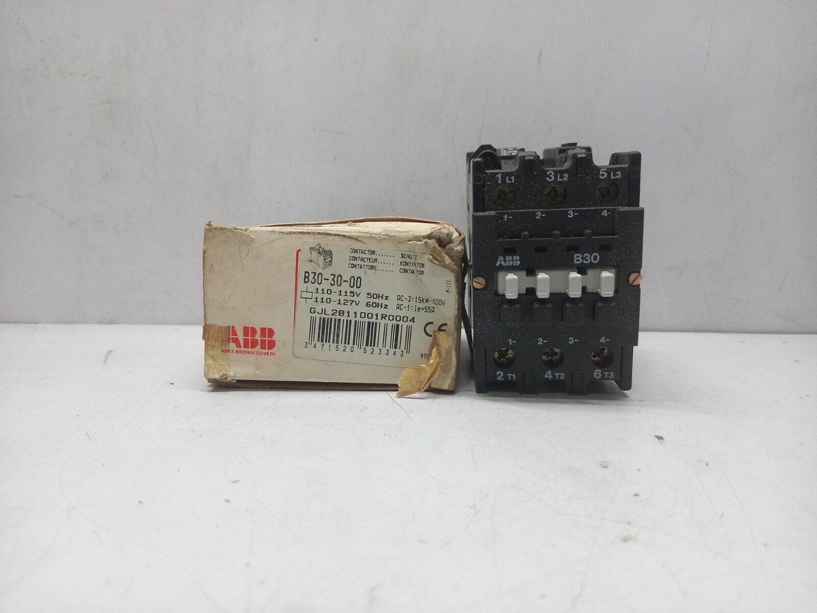 ABB B30-30-00 Overprotective Contactor 110-115V 50Hz 110-127V 60Hz