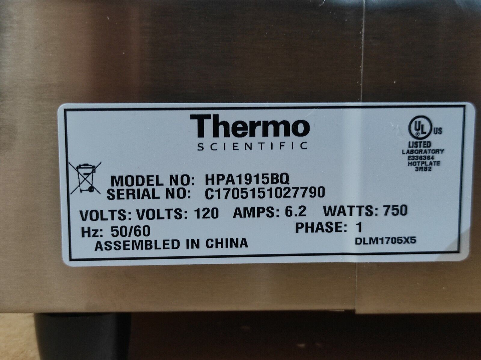 Thermo Scientific HPA1915BQ / Cole Parmer PM1 