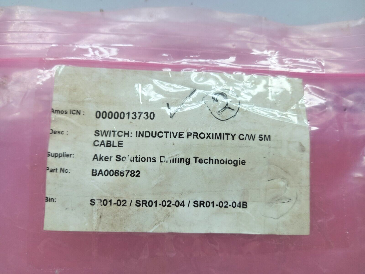 Aker Solution Inductive Proximity C/W 5M Cable BA0066782