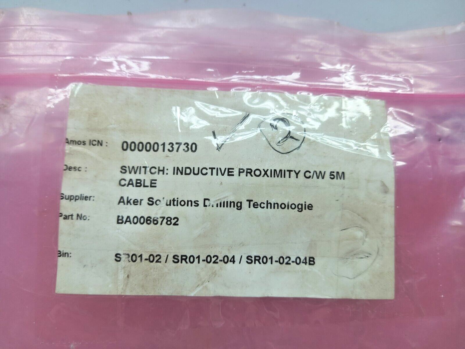 Aker Solution Inductive Proximity C/W 5M Cable BA0066782
