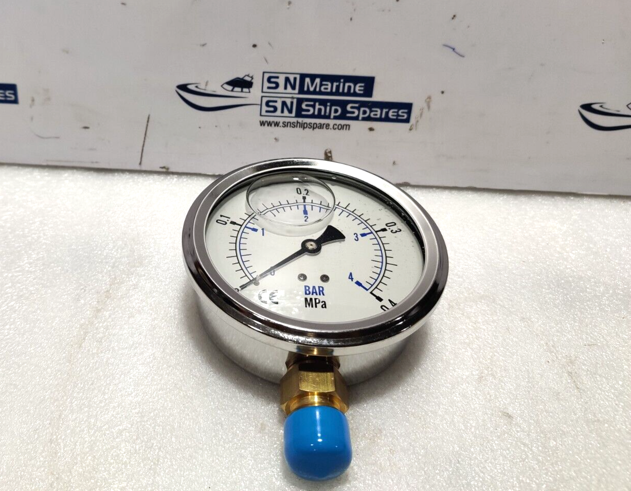 0-4Bar/0-0.4MPa Pressure Gauge Size: 100m/m Connection: ½”PF