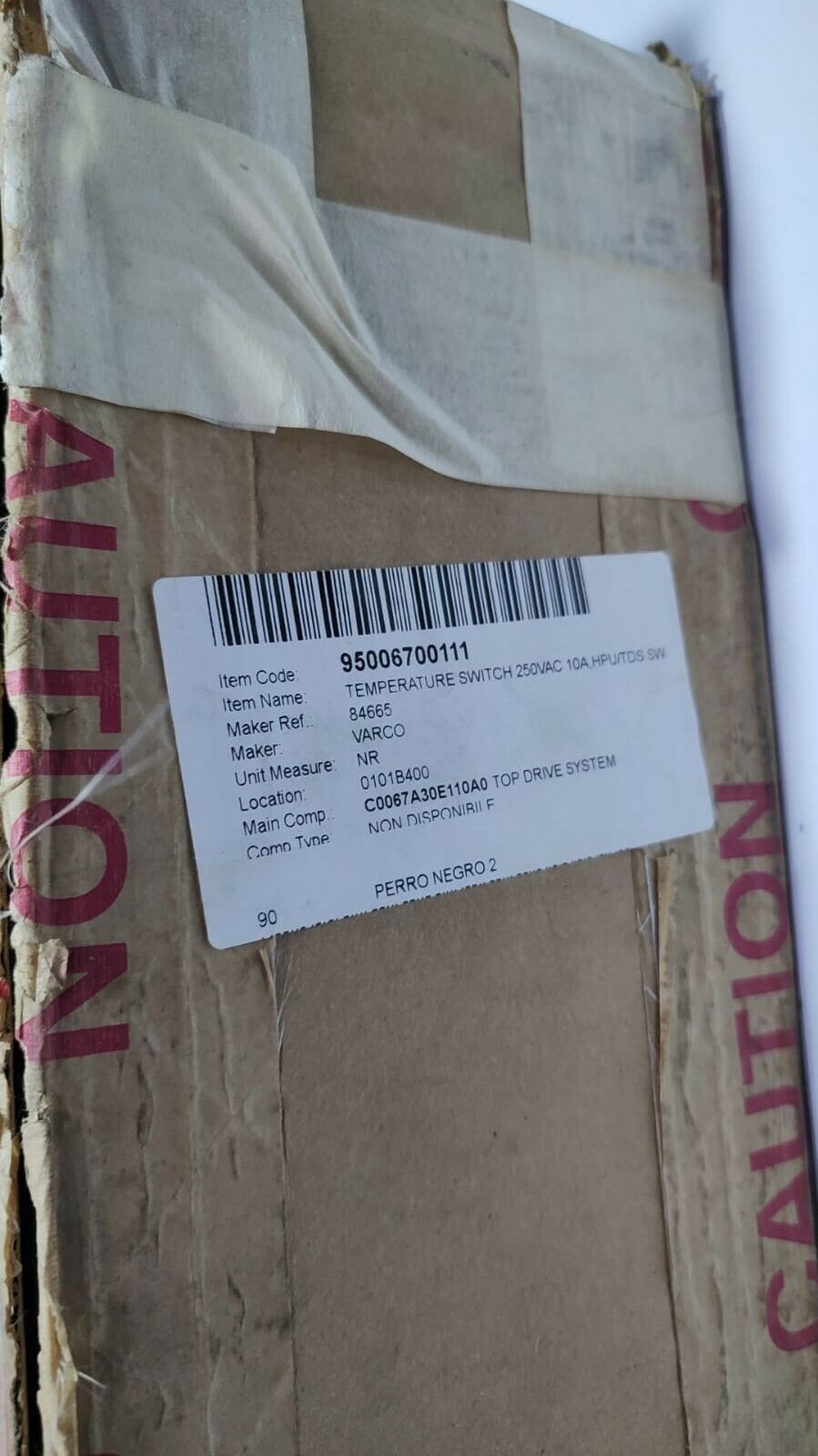 United Electric UE F120-15531 84665 Temperature Switch Varco 84665