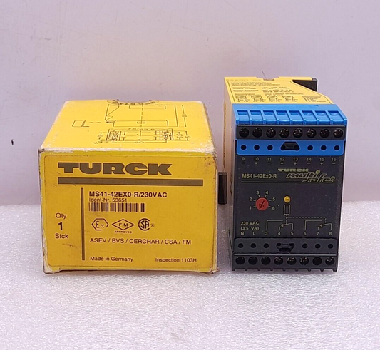 Turck Multi Safe MS41-42Ex0-R Logic Amplifier Relay MS41-42EX0-R/230VAC Switchin