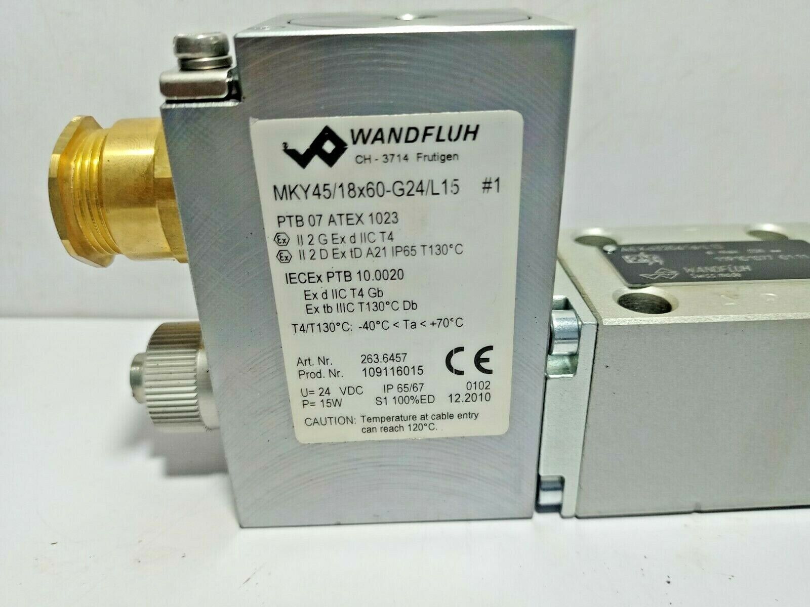 Wandfluh MKY45/18x60-G24/L15 Solenoid Valve Wandfluh AEXd32061a/L15