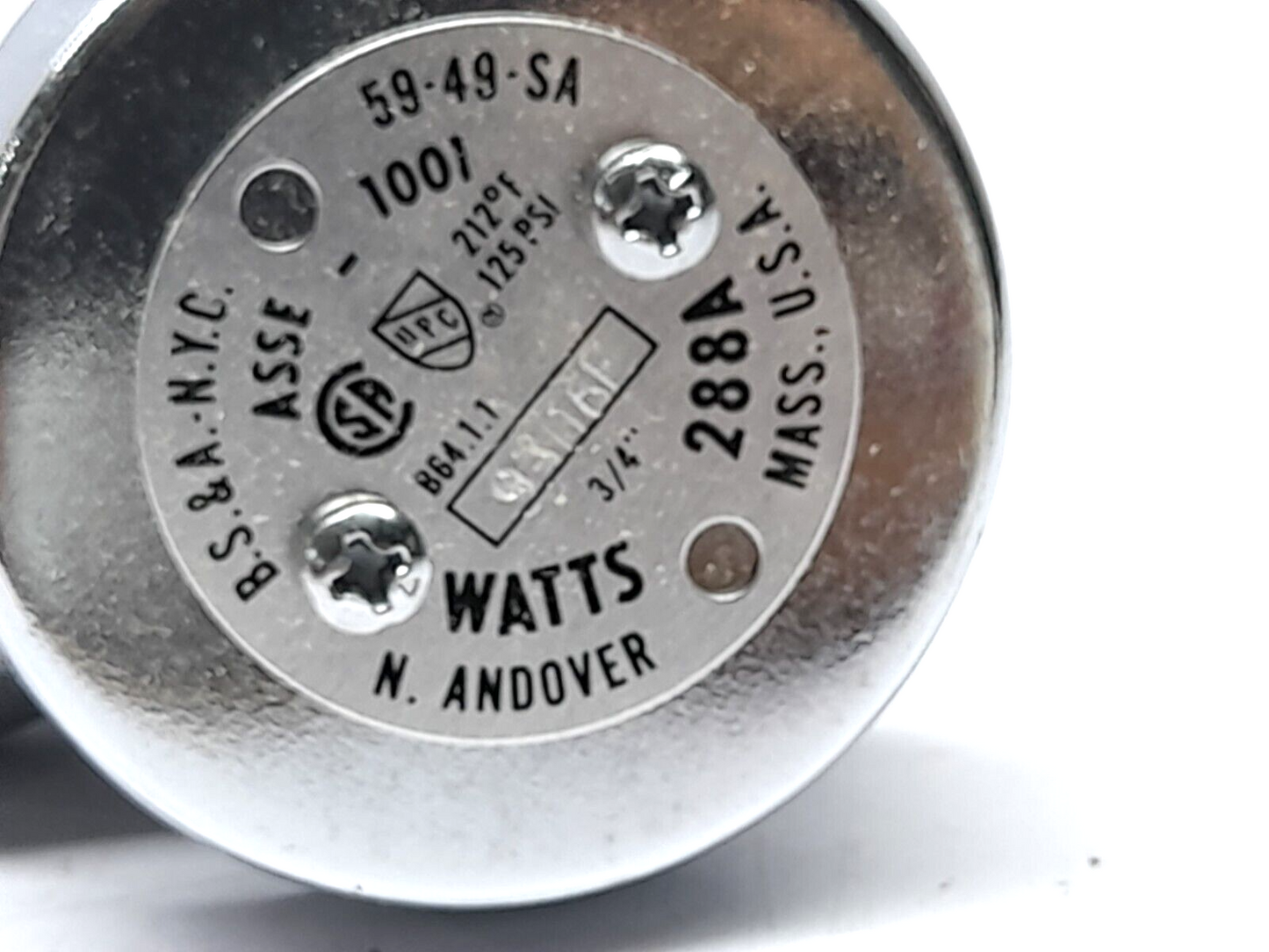 Watts ¾” 288AC Brass Anti-Siphon Vacuum Breaker EDP # 0339990 59-49-SA ASSE-1001