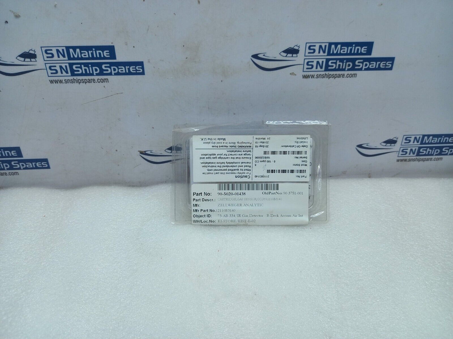 Zellweger Analytic 2110B3140 Cartridge Sensor 0-100ppm CO 90-5020-01438