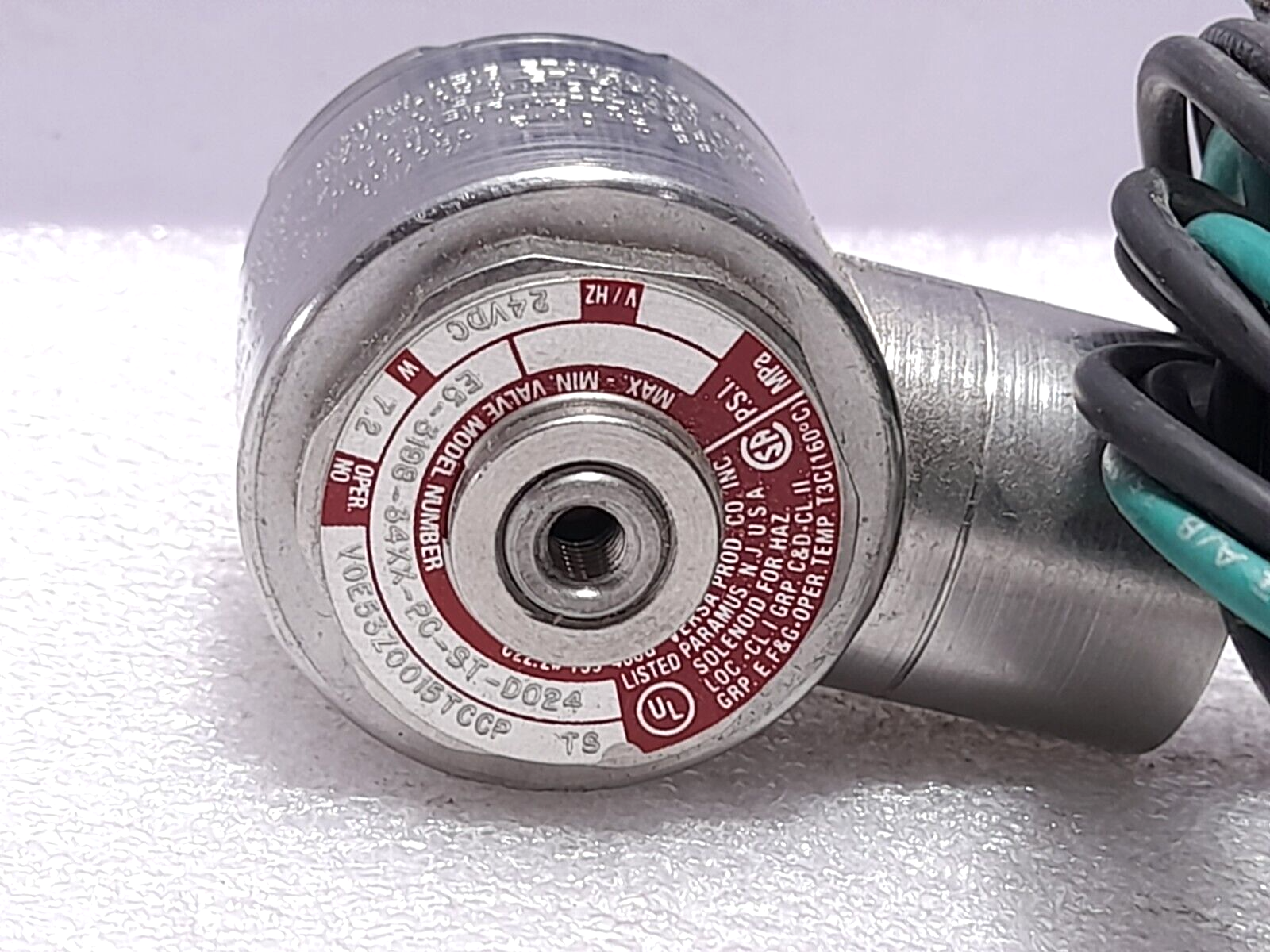 Versa E5-3198-34XX-PC-ST-D024 Electrical Solenoid Operator Coil 24VDC 7.2W E5319