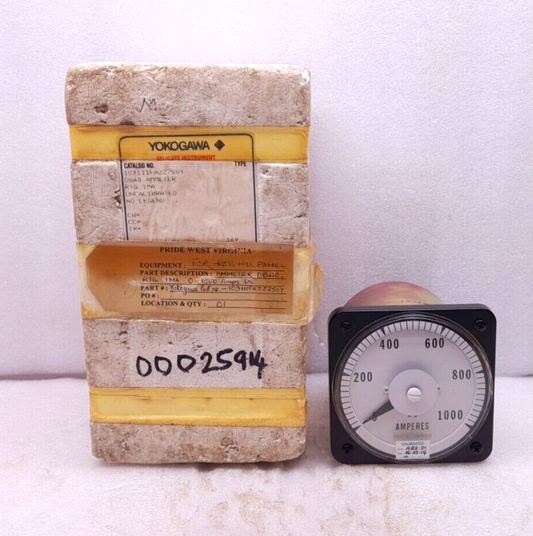 Yokogawa 103111FAZZ7SSY DB40 Ammeter RTG 1MA 0-1000DC Amperes