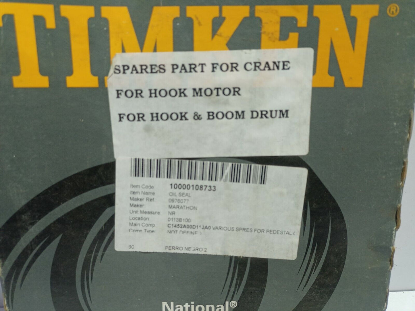 Timken 415294 Oil Seal 6.500x7.500x0.562 4504097258 9L-097-6077 Marathon 0976077