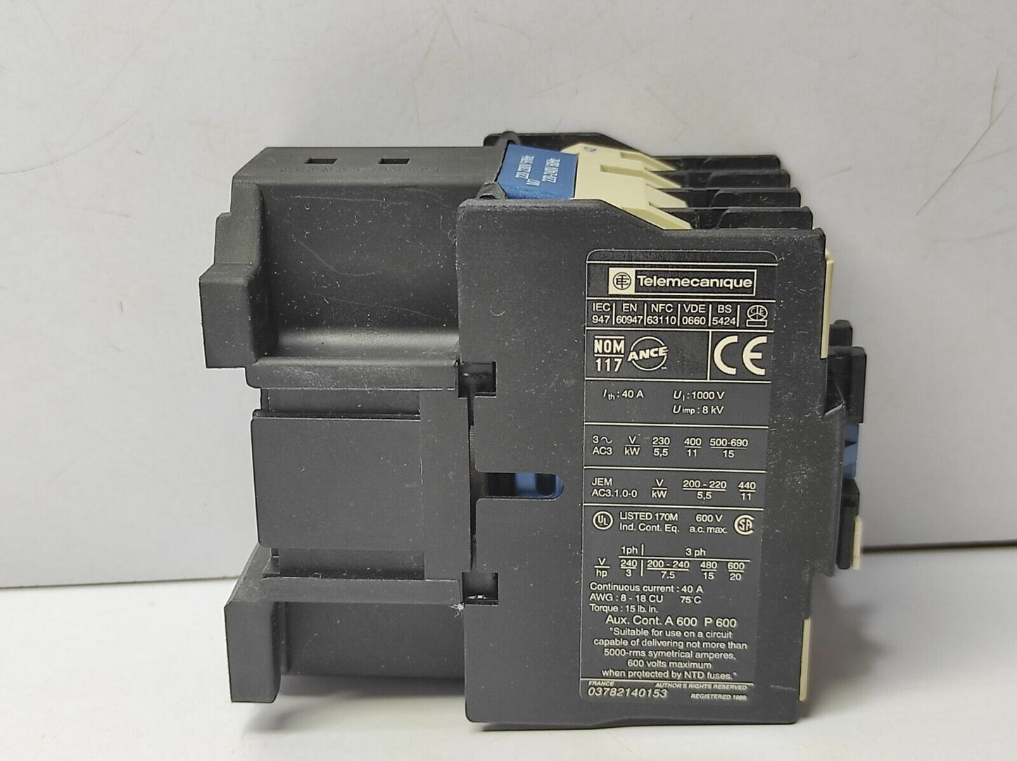 Telemecanique LC1D2510M7 Contactor LC1 D2510 220-230V 50Hz 220-240V 60Hz