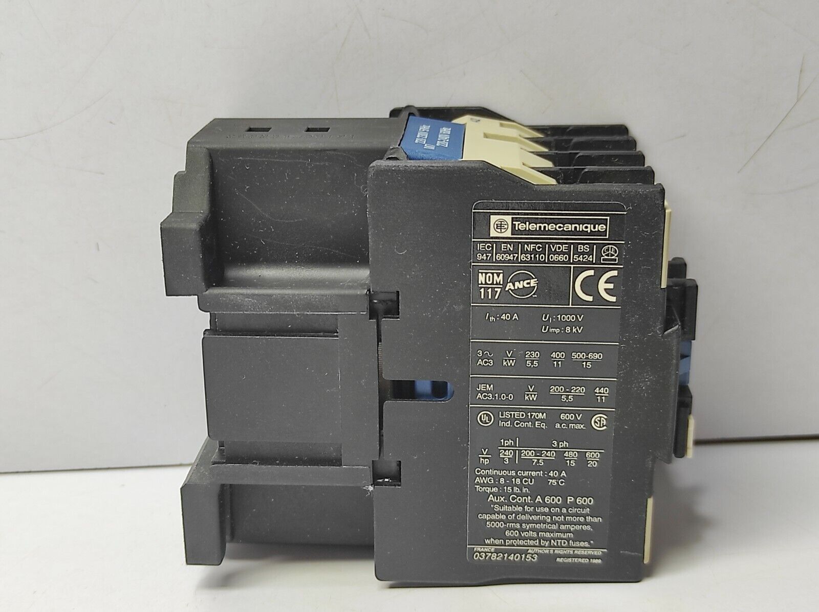 Telemecanique LC1D2510M7 Contactor LC1 D2510 220-230V 50Hz 220-240V 60Hz