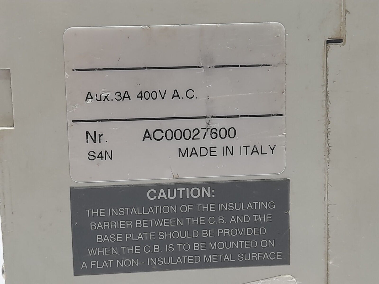 ABB SACE S4 S4H Circuit Breaker SACE PR211 250A 3 Pole 600VAC