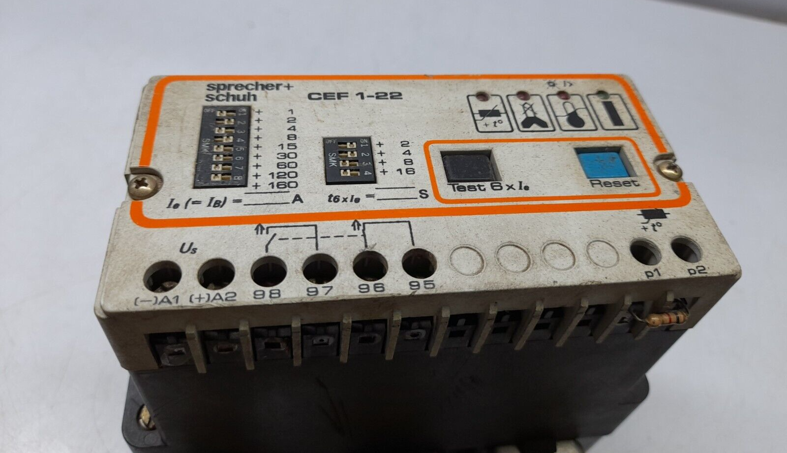 Sprecher Schuh CEF1-22 Electronic Motor Protector Relay Cont 95…98 Ith=4A In=400