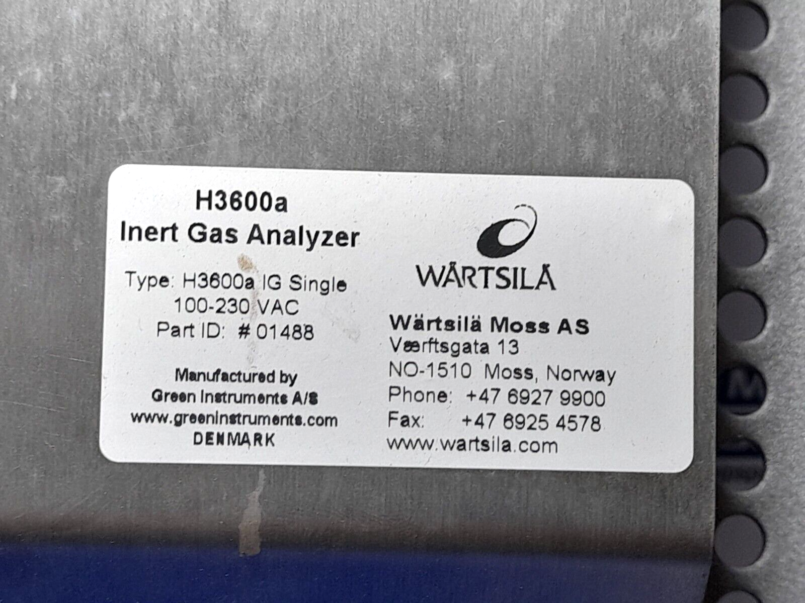Wartsila 350753 N9374-014 Oxygen Analyzer Panel Hamworthy SN53-10 G36 H3600a